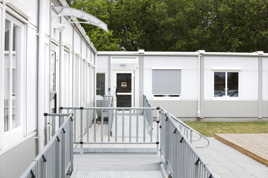 Landskrona Energi kontorsmoduler från Expandia, med tillgänglighetsramp