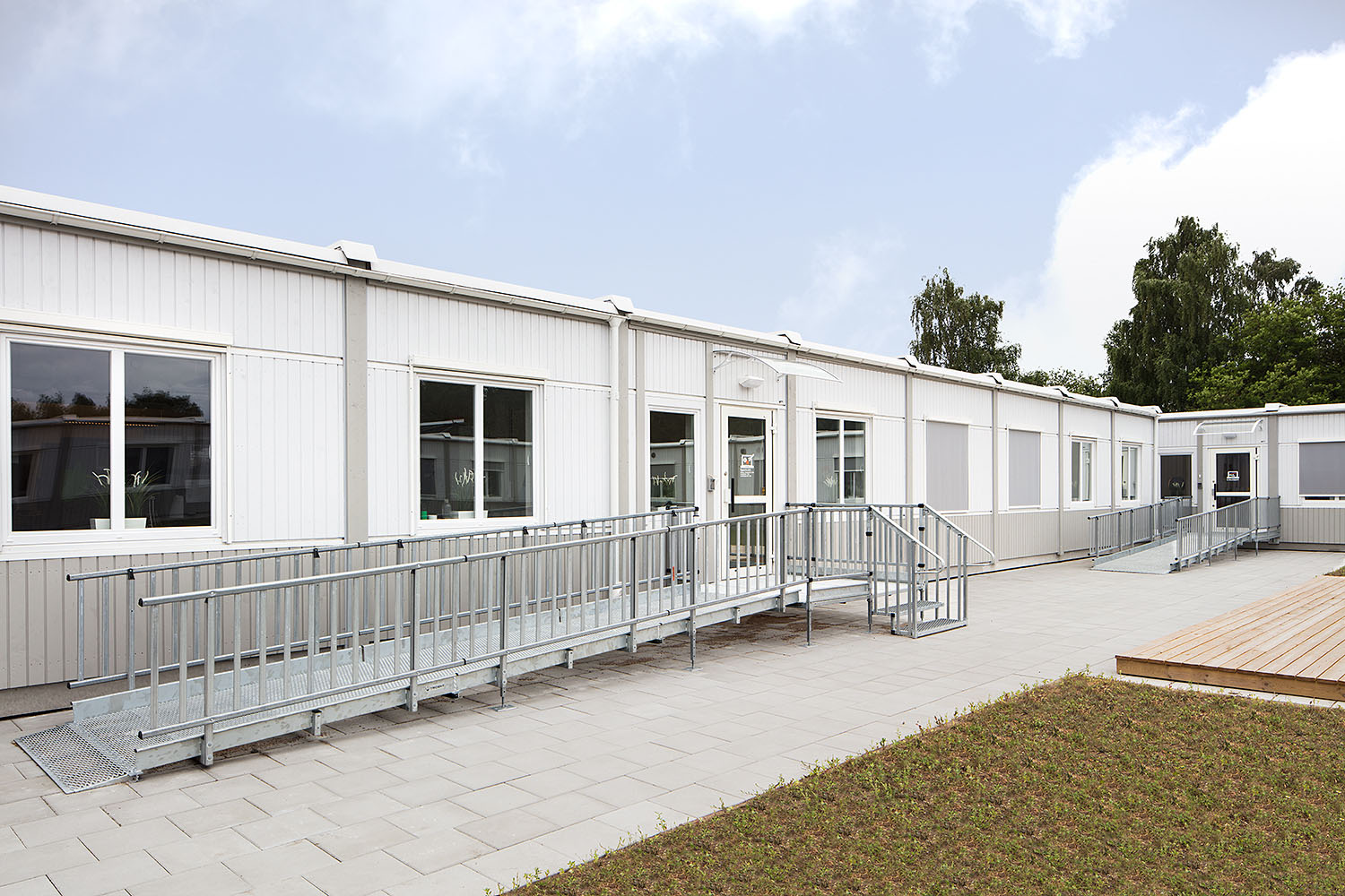 Landskrona Energi kontorsmoduler från Expandia, med tillgänglighetsramp