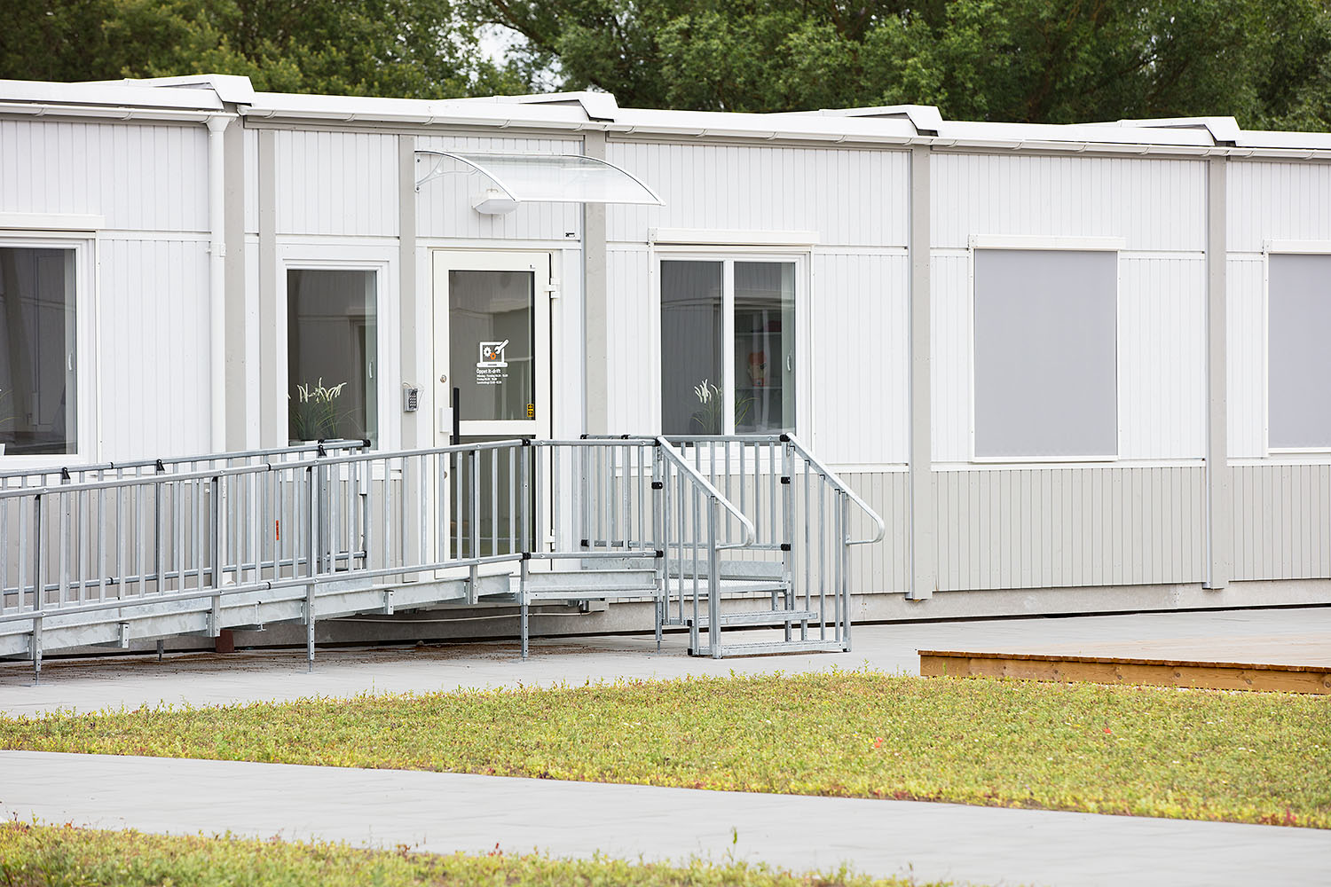 Landskrona Energi kontorsmoduler från Expandia, med tillgänglighetsramp