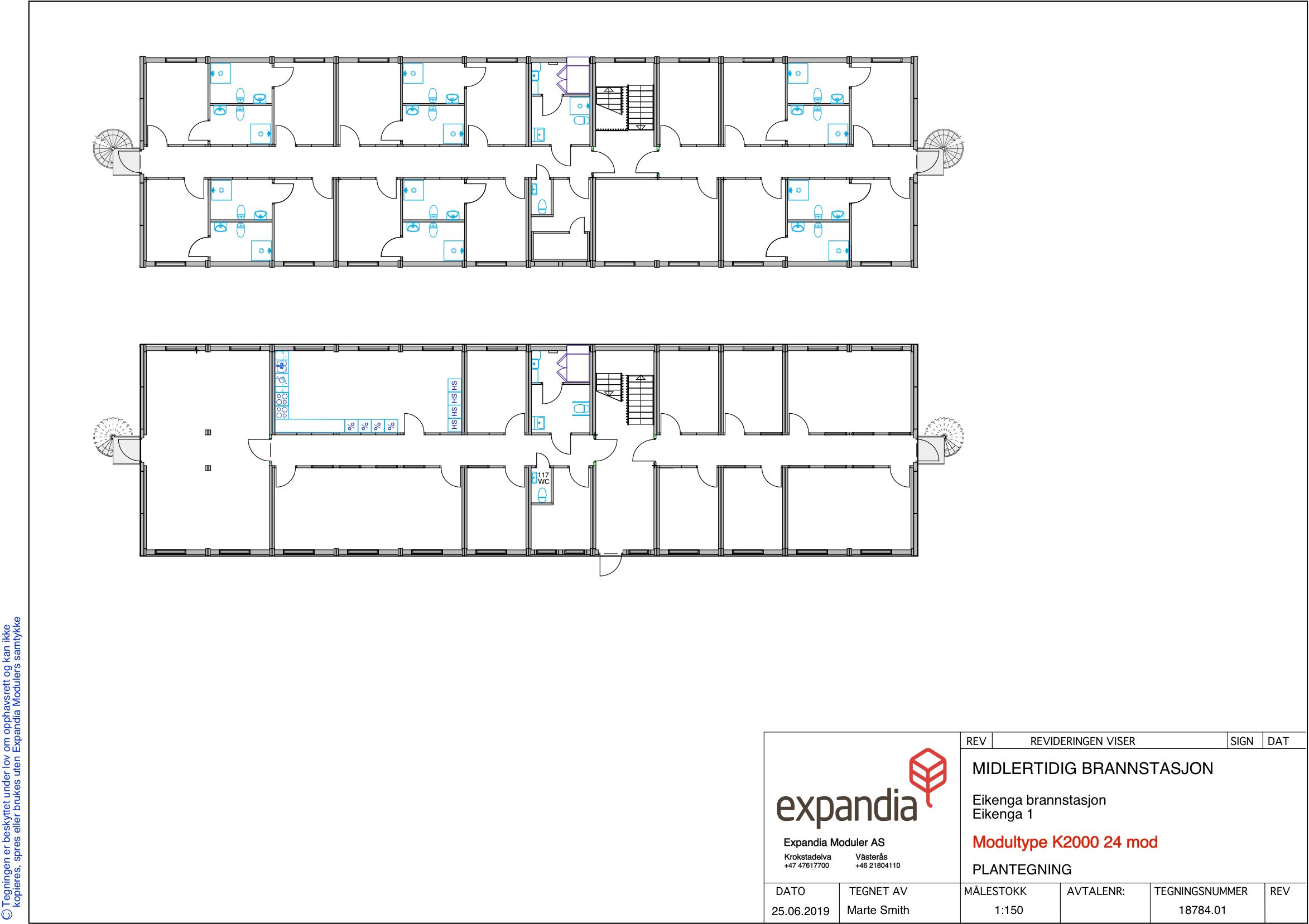 Eikenga brannstasjon plantegning