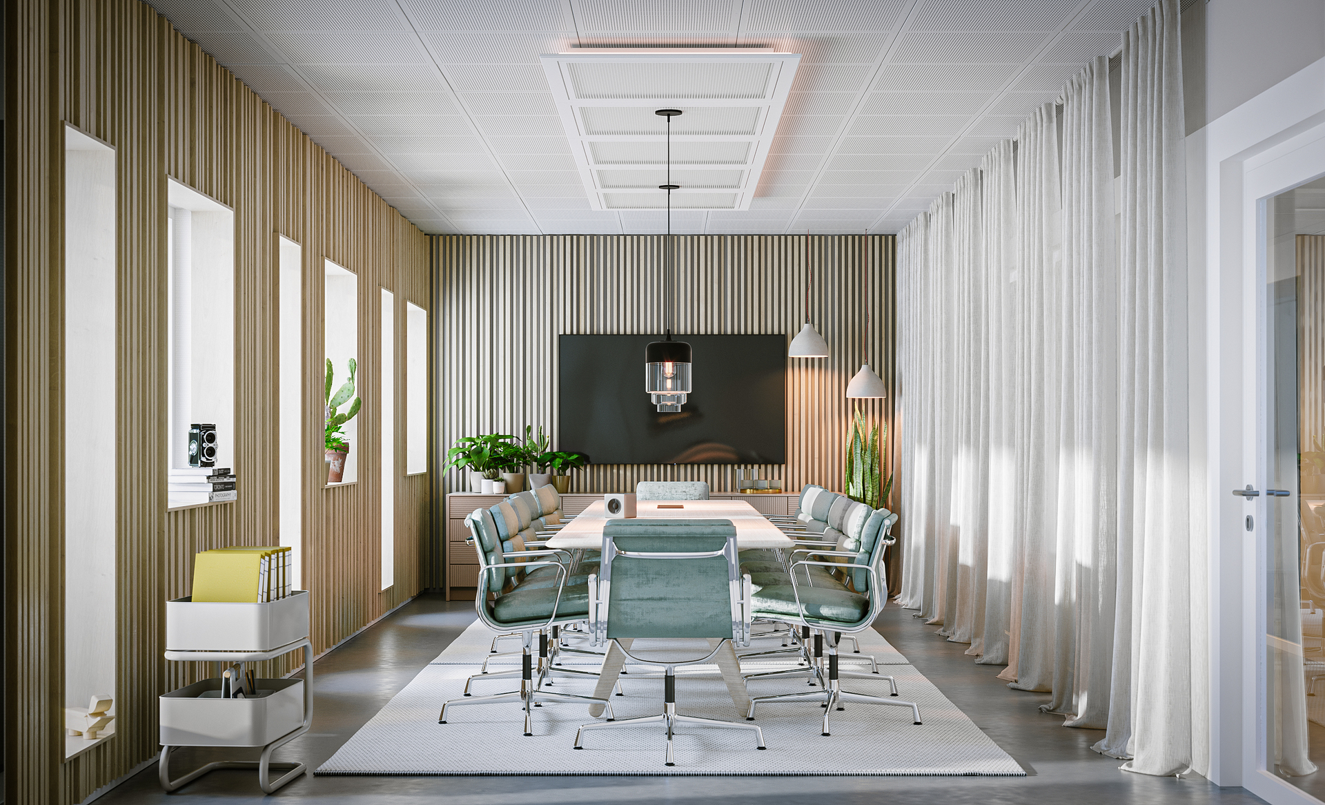 Moderne konferanserom i kontormoduler