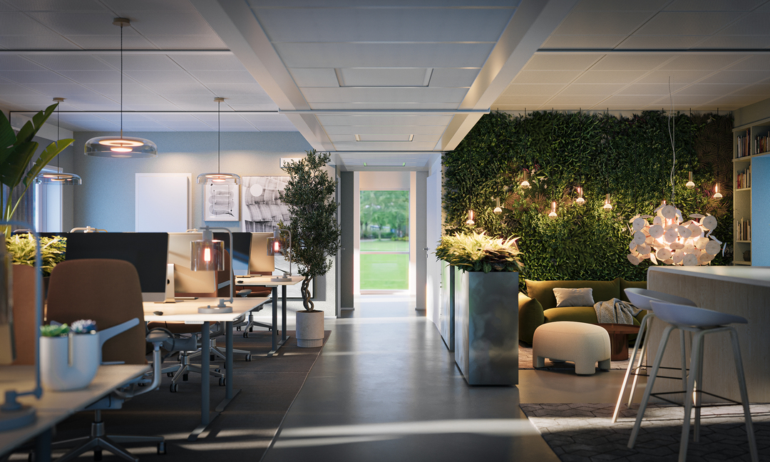 Moderne kontor i moduler