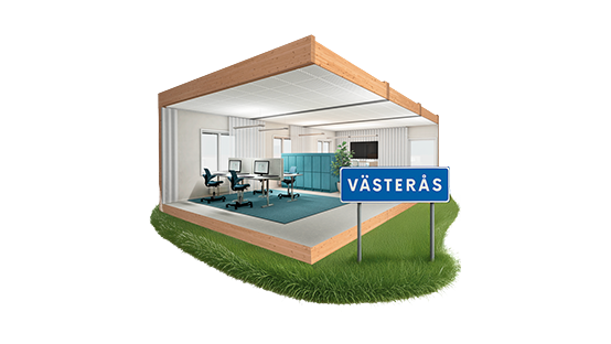 En kontormodul i Västerås